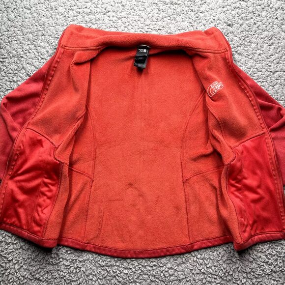 The North Face Agave Full Zip Jacket Small Red Fleece Lined Pockets S hiking - Picture 4 of 7